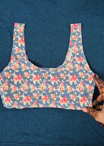 Seamless Floral Print Sports Bralet