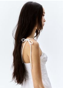 Tie-Top White Poplin Summer Dress