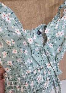 Cute Floral Smocked Crop Top
