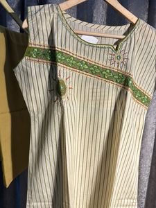 Kurti set With Sleeves , salwaar &amp; Dupatta