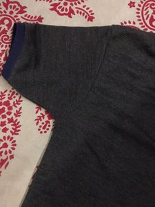 Men Polo Tshirt Grey And Blue