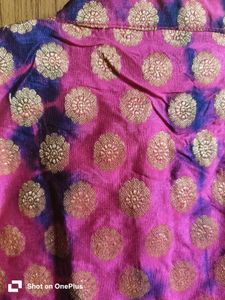 The elegant magenta &amp; Gold Embellished dress