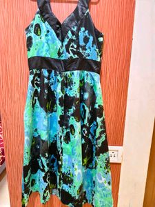 Vibrant Abstract Print Midi Dress