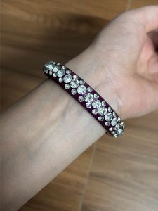 Sparkling Purple & Crystal Bangle