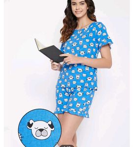 Cute Dog Print Pajama Set