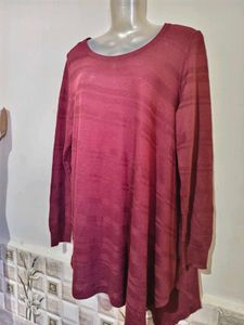 APT. 9 Textured Maroon Top - Comfortable &amp; Trendy