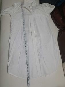 Classic White Button-Up Shirt Dress