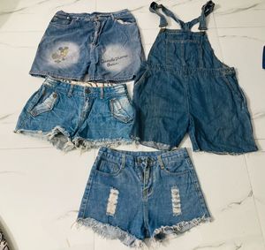 combo of 4 Denim Shorts