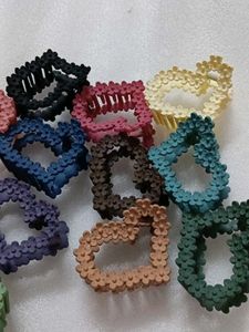 Set of Flower Hair Claw Clips 12 poc