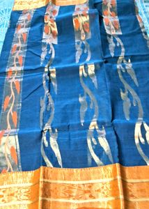 Elegant Blue &amp; Gold Saree
