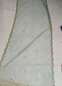 Beautiful TealDupatta with Embellishments