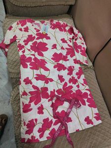 Pink Floral Kurta