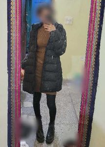 Brown Knit Bodycon Dress