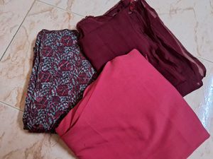 XL 3pcs Crepe Kurti Set