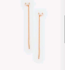 Dainty Butterfly Threader Earrings