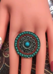 Boho Turquoise Statement Ring