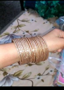 sparkle golden bangles