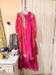 Nita Bora's Pink Kurta Set with Dupatta