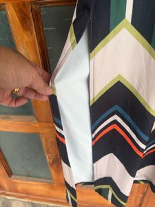Stylish Chevron Print Maxi Dress