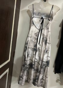 Stylish Marble Print Slip Dress