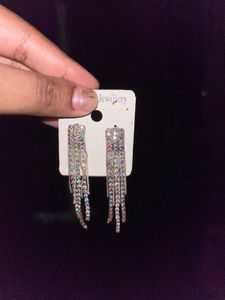Elegant Black Stone Drop Earrings