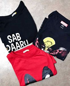 Bewakoof Deadpool Wolverine Tshirts Bundle of 3