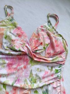 Floral Twist Front Swim Top