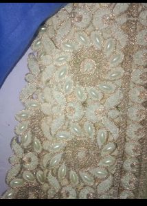Heavy Punjabi White Dupatta