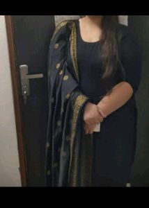 Xxl Size Kurta With Banarasi Dupatta