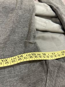 Grey Long Sleeve Cropped Top