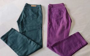 Combo - Jealous 21 Slim Fit Jeans👖- Teal & Purpl