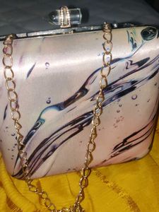 Abstract Print Clutch Bag