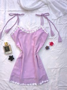 Dreamy Corset strappy kurti with scarf 🪻