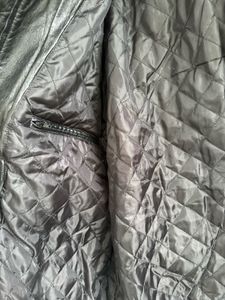 Classic Black Leather Bomber Jacket