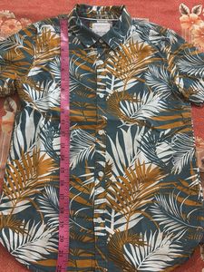 kids Tropical Print Short Sleeve Shirt