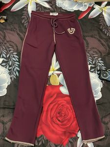 True Religion Burgundy Sweatpants