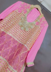Pink Partywear Kurti For 42 Bust