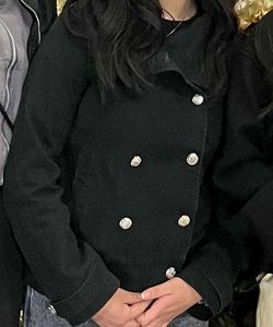Stylish Black Jacket with Polka Dot Lining