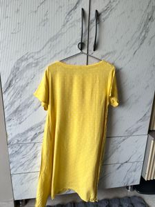 AND Yellow Polka Dot Casual Dress