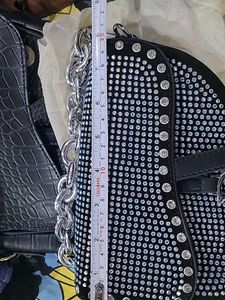 Dior inspired bedazzled handbag