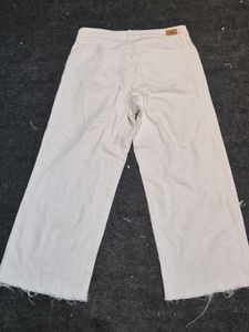 Authentic Ralph Lauren White Wide-Leg Raw