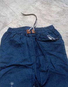 Distressed Denim Joggers