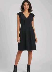 Elegant Black V-Neck Dress