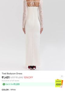 White Lace Sleeve Bodycon Dress