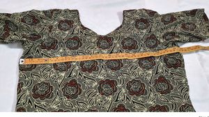 Grey Floral Print Kurta