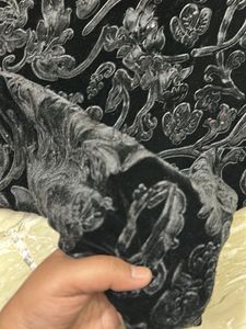 Black Velvet Dress Material