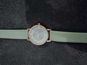 Minimalist Green Leather Watch