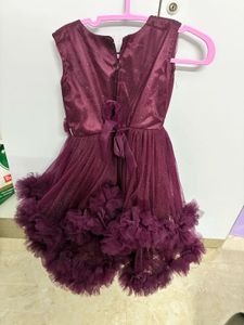Elegant Burgundy Party Dress