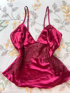 Burgundy Lace Cami ( perfect for valentines )