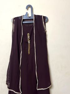 Elegant Plum Ethnic Gown